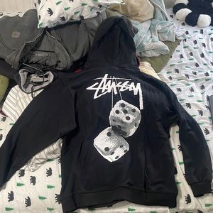 Fuzzy Dice Stussy Hoodie XL Black